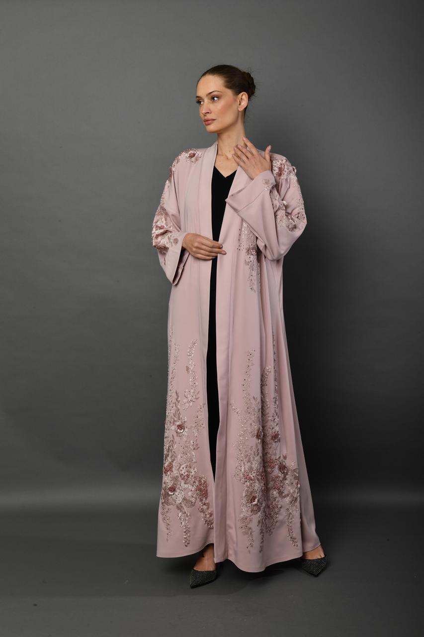 Blush Bloom Embellished Abaya