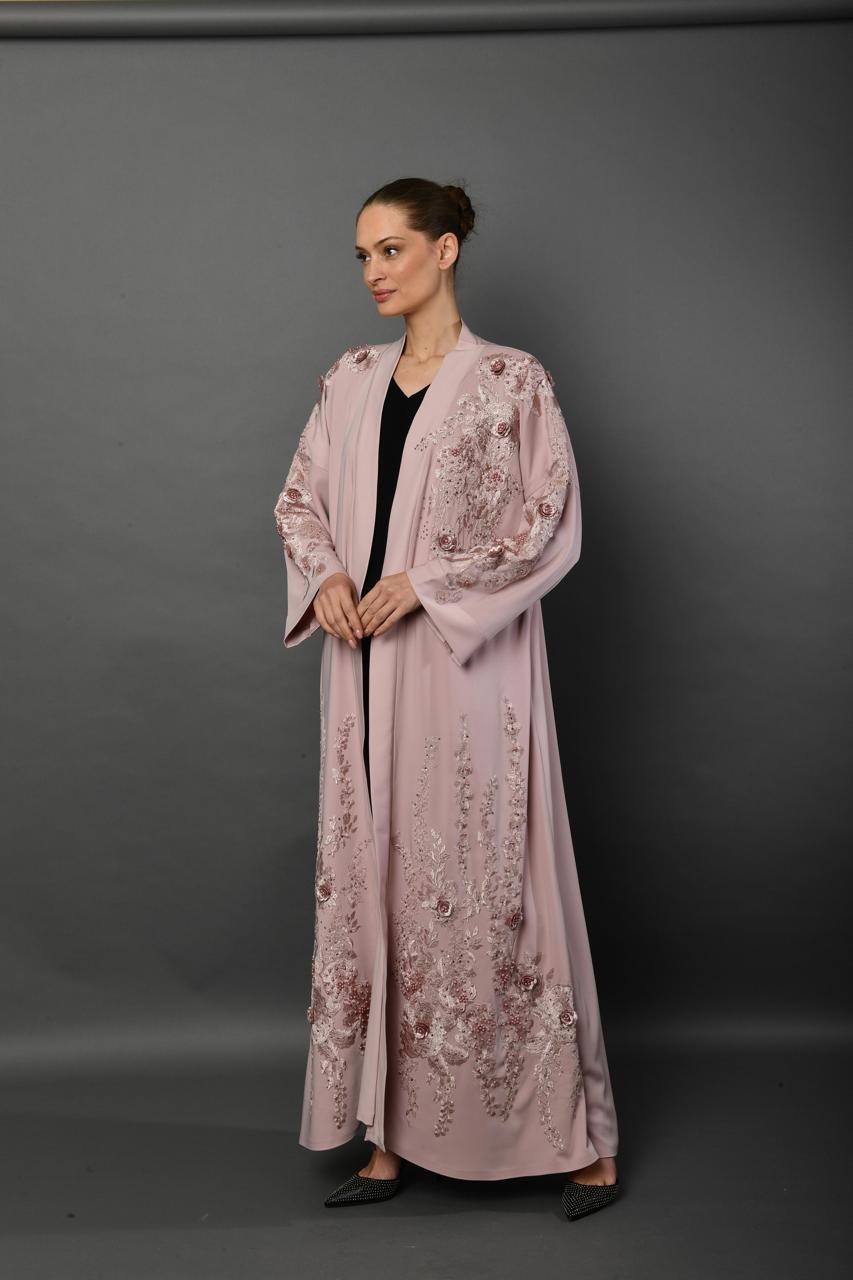 Blush Bloom Embellished Abaya