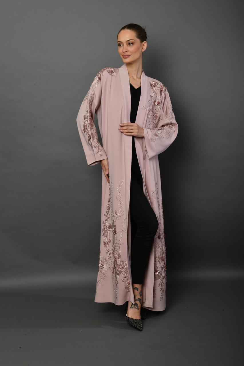 Blush Bloom Embellished Abaya